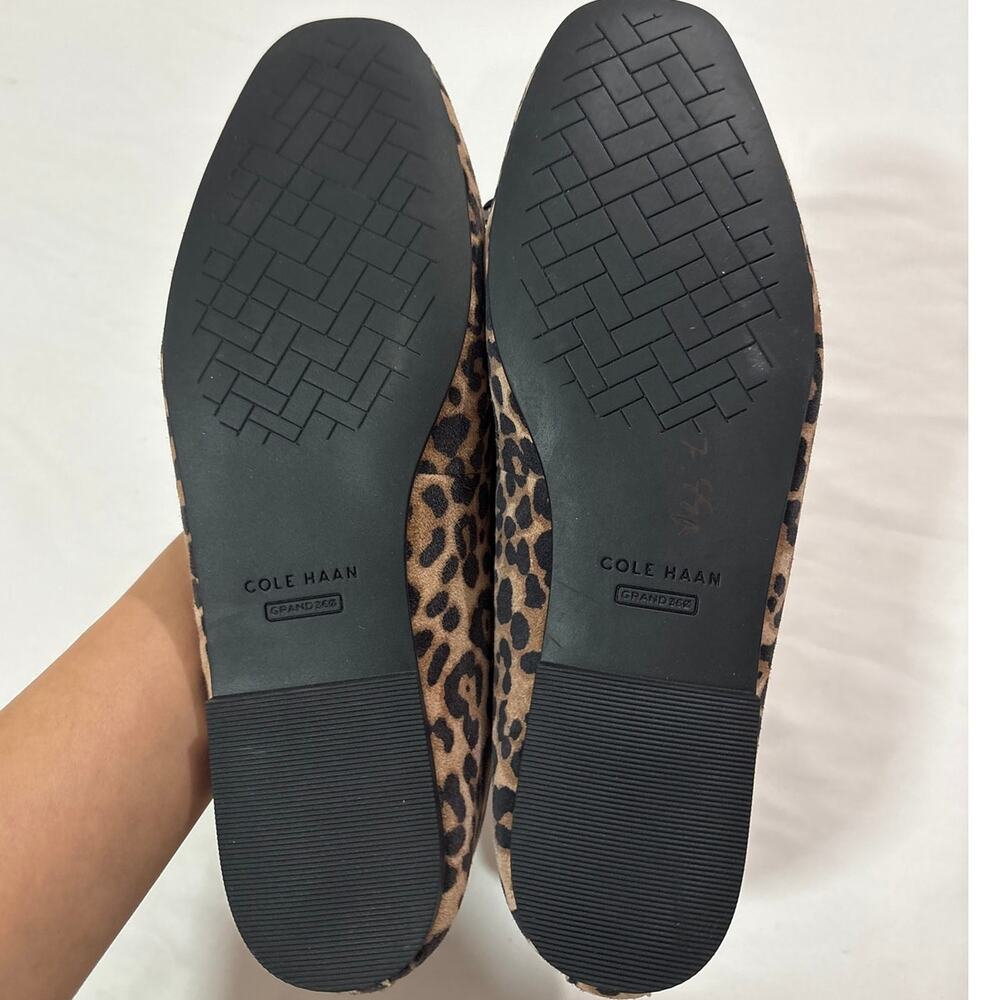 Cole Haan Women 7 Yara Soft Ballet Flats Leopard Print Suede Office Contemporary - Picture 4 of 7